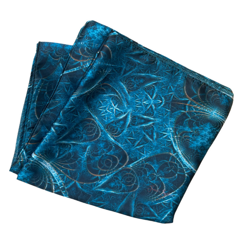 Blue Collide Satin Headwrap