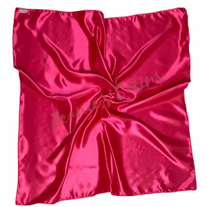 Fuchsia Pink Satin Headwrap