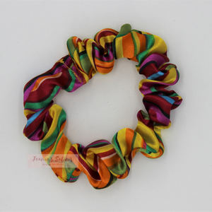 Rainbow Wave Scrunchies