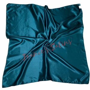 Teal Satin Headwrap