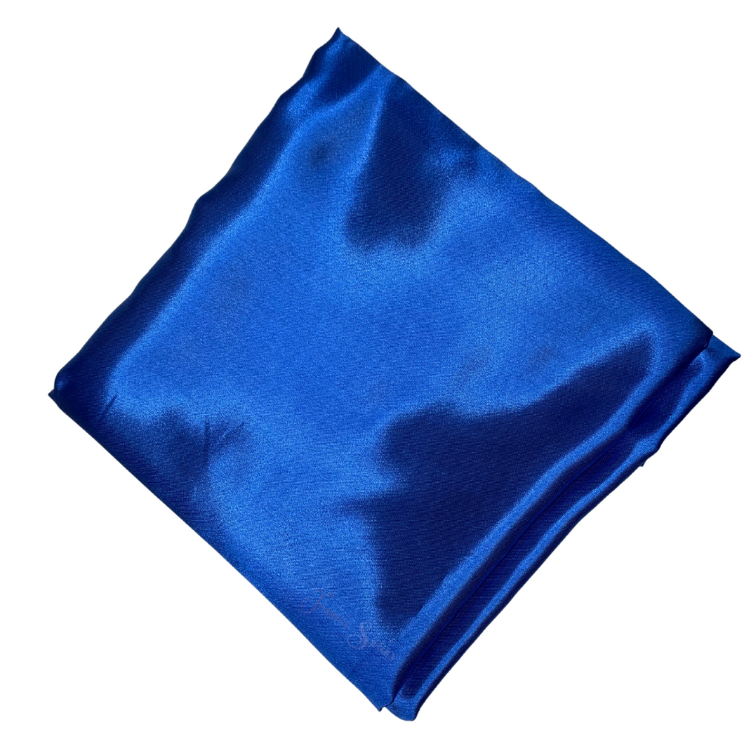 Blue Satin Headwrap