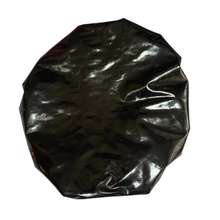 Load image into Gallery viewer, Black Satin-Lined Shower Cap
