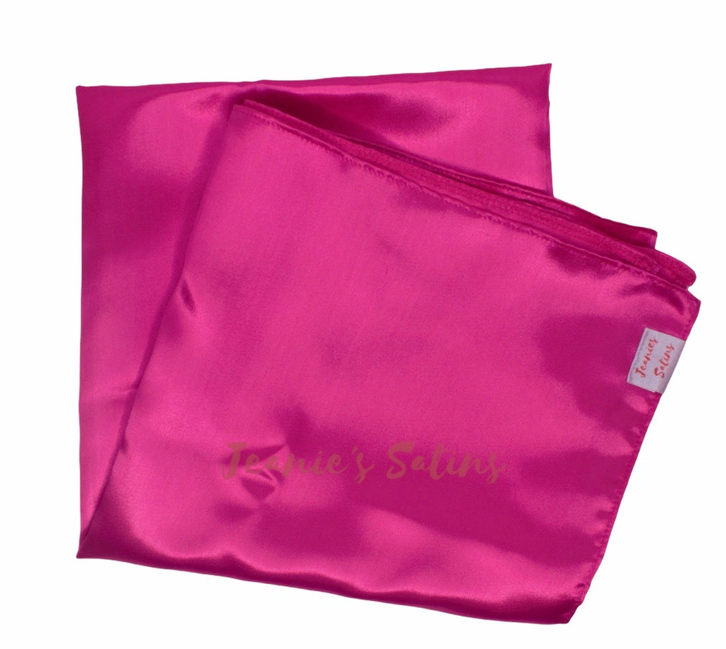 Fuchsia Pink Satin Headwrap